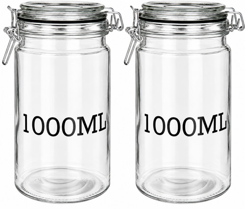 1000ml glass storage - 1000ml, jars