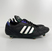Adidas Mexico World Cup Black Leather Football Boots SG UK 9 Vintage 1994