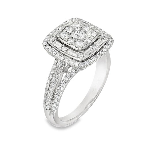 18ct white gold - gold, diamond