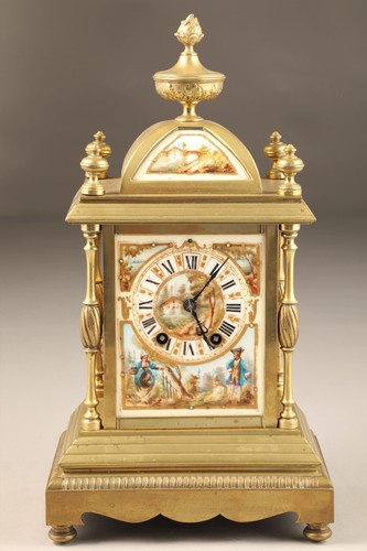 Antique mantel clock - mantel,
