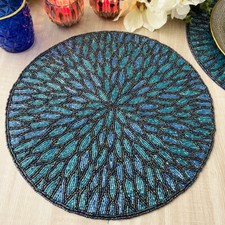 Set of 6, Handmade beaded