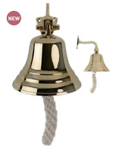 Last Orders Bell Wall Mounted Traditional Brass l Finish Pub Bell with Rope