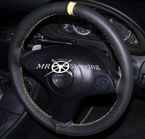 Perforated leather steering - leather,