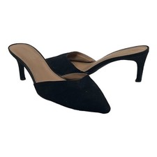 MARTHA Womens 10 Kitten Heel Pointed Toe Mules Pumps WORN Shoes WELL LOVED