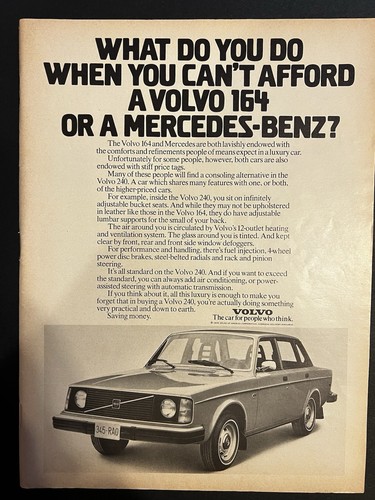 Vtg 1970s volvo - ad-volvo, 164-what