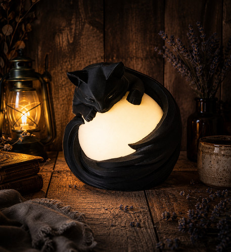 Moon cat lamp remote - moon,