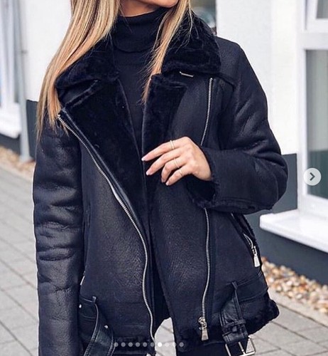 Zara black faux leather - zara,