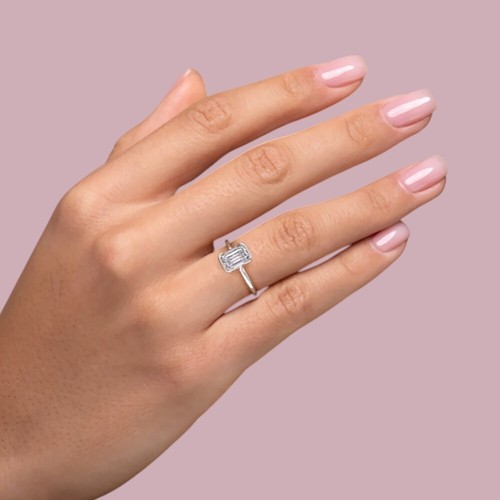 Wedding diamond ring - lab, grown