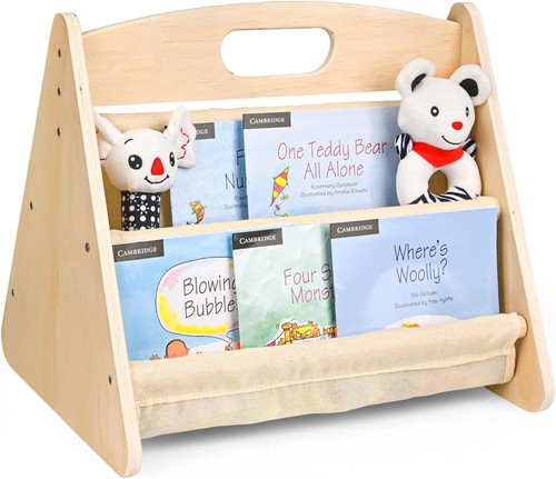 Double sided toddler bookshelf - double-sided,