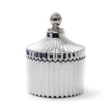 Decorative Glass Silver Jar