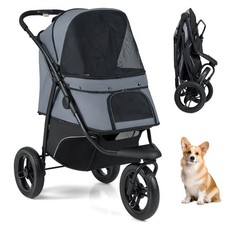 Costway wheel pet stroller - costway, 3-wheel