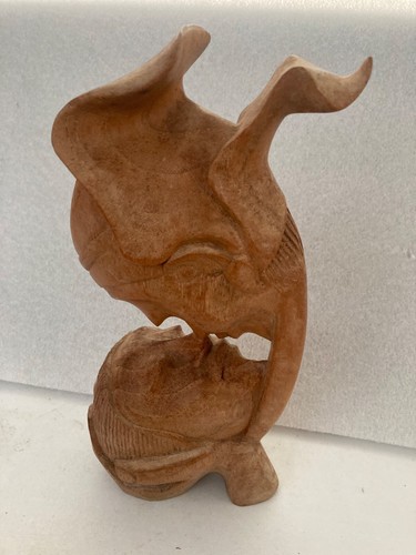 Vintage mcm hand carved wooden - vintage,