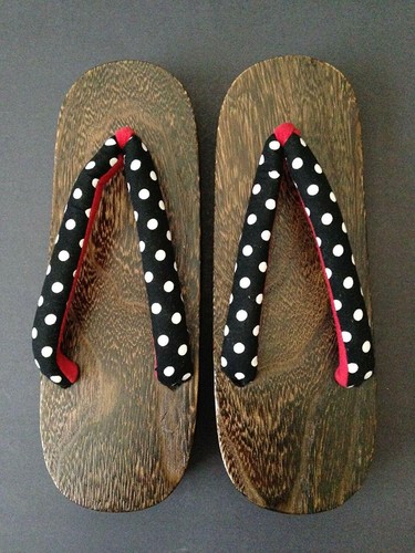 Japanese women wooden geta - wooden,