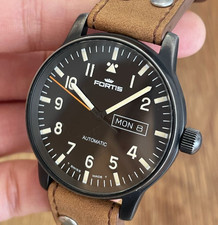 Fortis Flieger Day Date Black