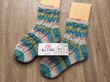 Hand knitted Ladies RAINBOW Ankle socks ThermalSoft WOOL Blend New UK6-7 EU39-41