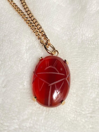 Vintage swank signed - vintage, carnelian