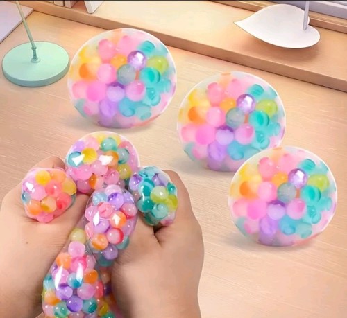 Colorful water bead stress - water,