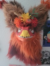 autumn furred dinomask fursuit