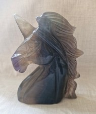 Rainbow Fluorite Unicorn Head
