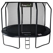 JumpPRO Xcel 12x8ft Oval Trampoline – Premium Rust-Resistant Frame, Ladder & Net