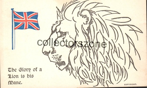 Ww1 patriotic lion printed - patriotic,