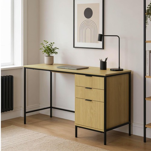 Wisbech drawer desk oak - drawer,