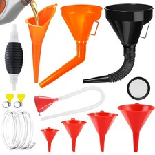 10x Fuel Funnels Set Plastic