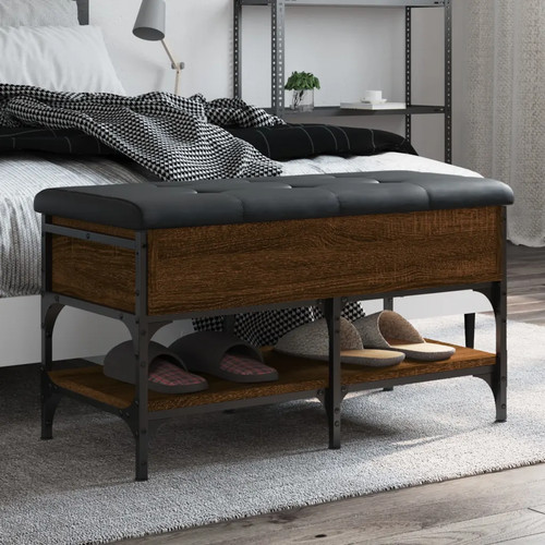 Walplus shoe bench brown - bench, oak