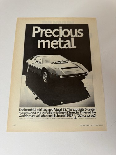 Original vintage 1981 maserati - original,