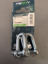 Perry 8mm Dee D Shackle Zinc Plated Steel