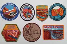 7 x United States of America Souvenir Badges Patches. Grand Canyon. Hoover Dam