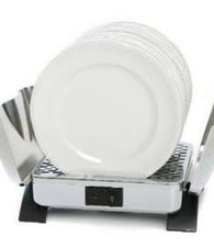 Hostess Plate Warmer Stainless Steel 12 Plate Slots Portable Lightweight Folding