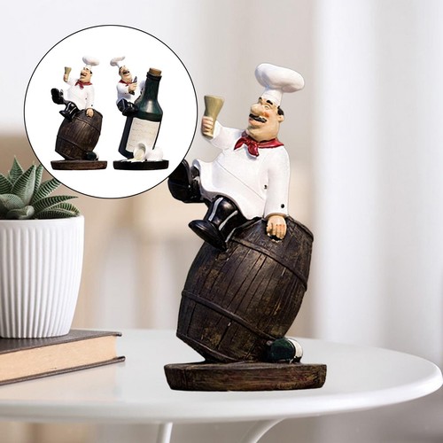Resin chef figurine statue - 2x,