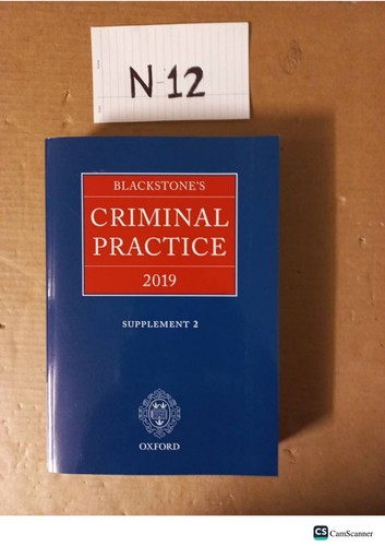 Blackstone criminal practice - criminal,