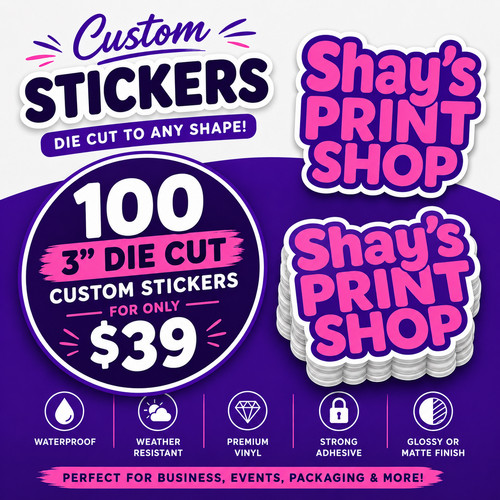 100 custom die cut - custom,