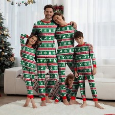 Adult Kids Dog Family Matching Pyjamas Christmas Xmas Nightwear Pajamas Pjs Set