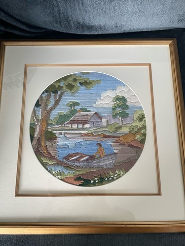 Framed round long stitch - round, long-stitch