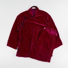 OLIVIA VON HALLE Velvet Silk PyjamaSet Shirt Trouser Chinese Inspo Medium RRP450