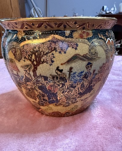 Antique satsuma fish - fish, bowl