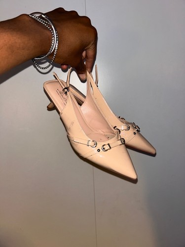 Madeline nude slingback kitten - madeline,