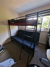 x rocker bunk bed with futon