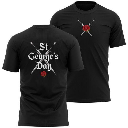 Georges day red rose - red, mens