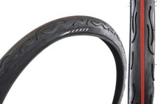 PAIR ELECTRA "BURNER" TYRES 26 x 2.125 (559 x 57) USA CRUISER FLAME RED LINE