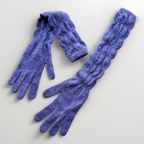 Vintage purple long arm gloves - vintage,