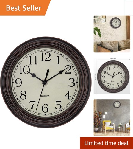 Inch bronze retro wall clock - wall,