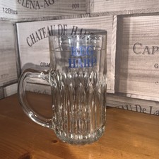 Keg Harp Glass Ribbed No Chips Date 1960 Half Pint 478 Crown