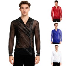 Men Latin Dance Leotard Latin