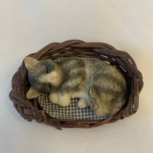 Grey striped sleeping cat - striped,