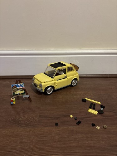 Lego fiat 500 yellow - lego, car