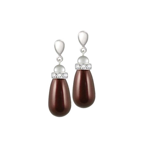 Beaumont maroon glass pearl - maroon,